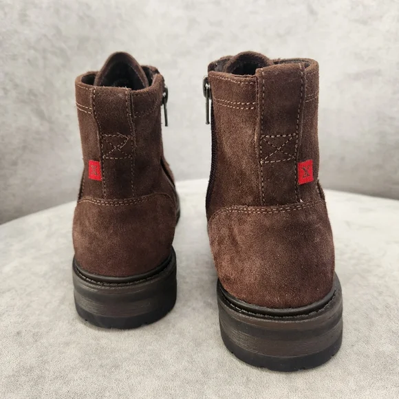 Section X Ankle Boots Men's 8.5 Chocolate Brown Suede Braxton Biker New $135